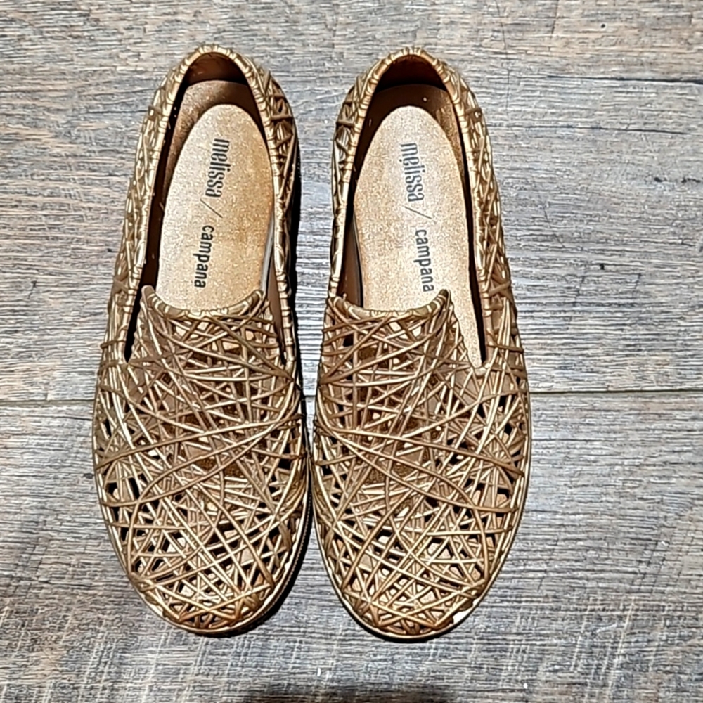 Melissa Campana Gold loafer Platform
